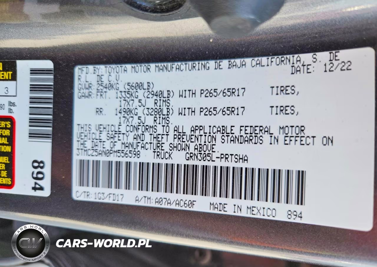 2023 Toyota Tacoma Trd Sport VIN:3TMCZ5AN0PM556598 - 12