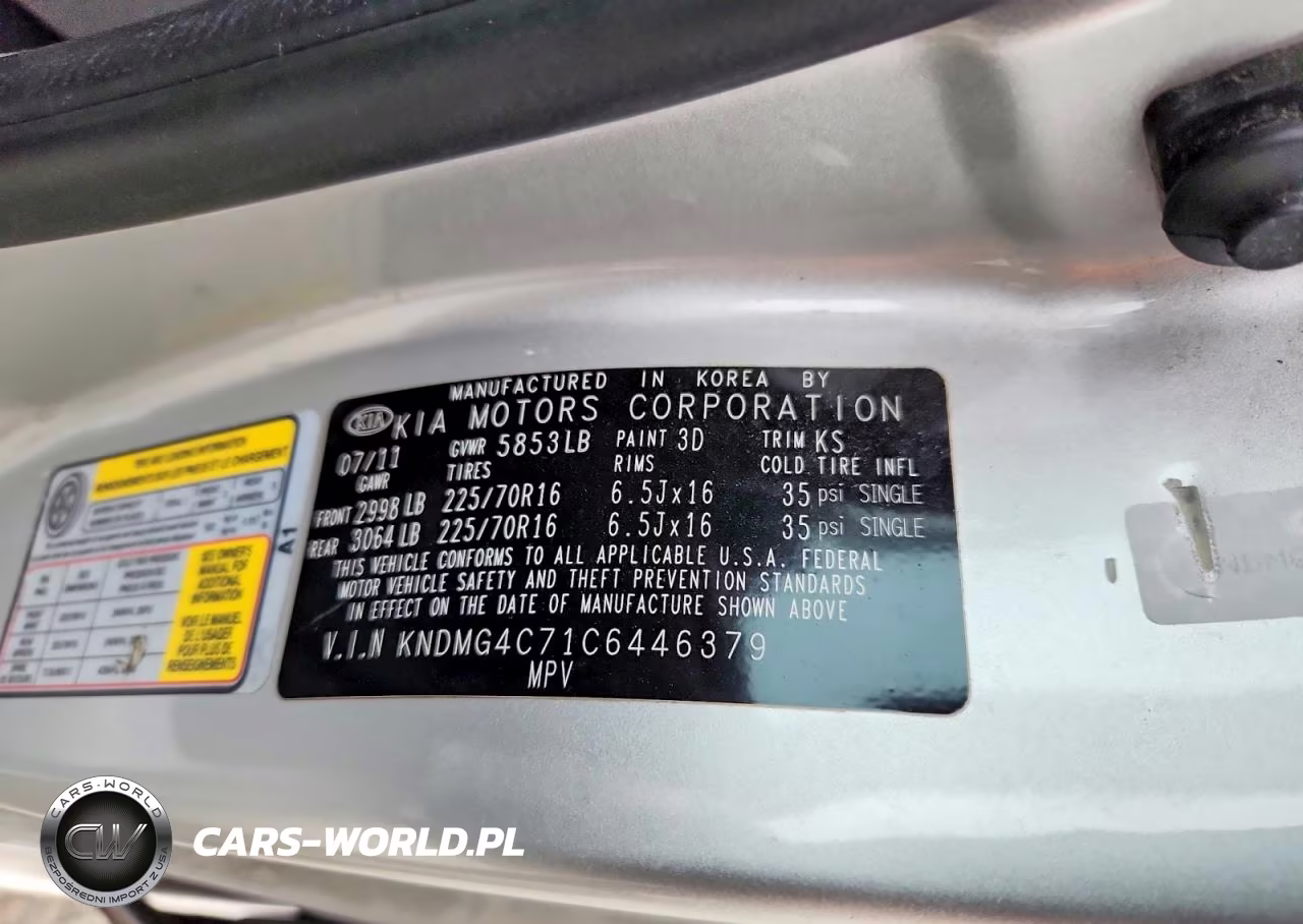 2012 Kia Sedona Lx VIN:KNDMG4C71C6446379 - 12
