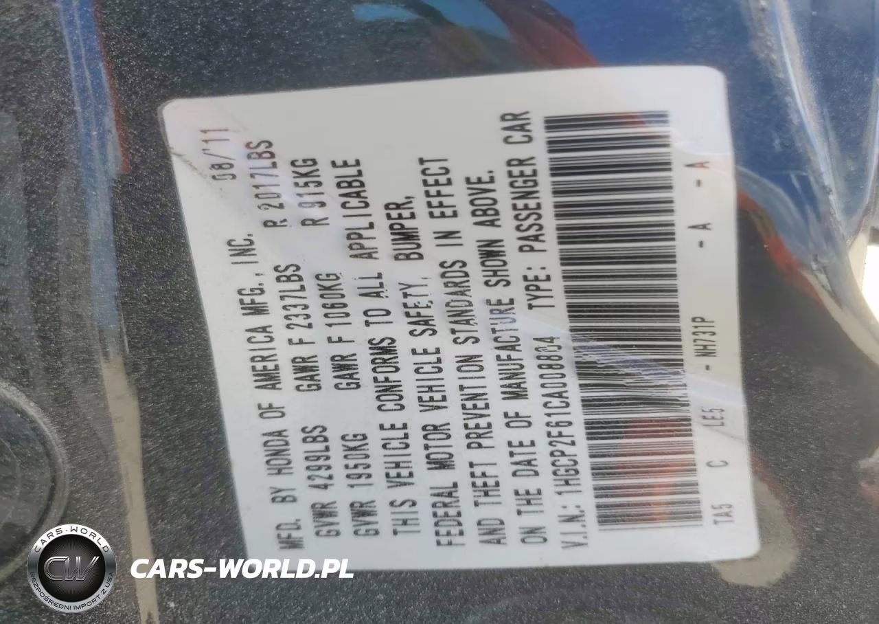 2012 Honda Accord Se VIN:1HGCP2F61CA008804 - 13
