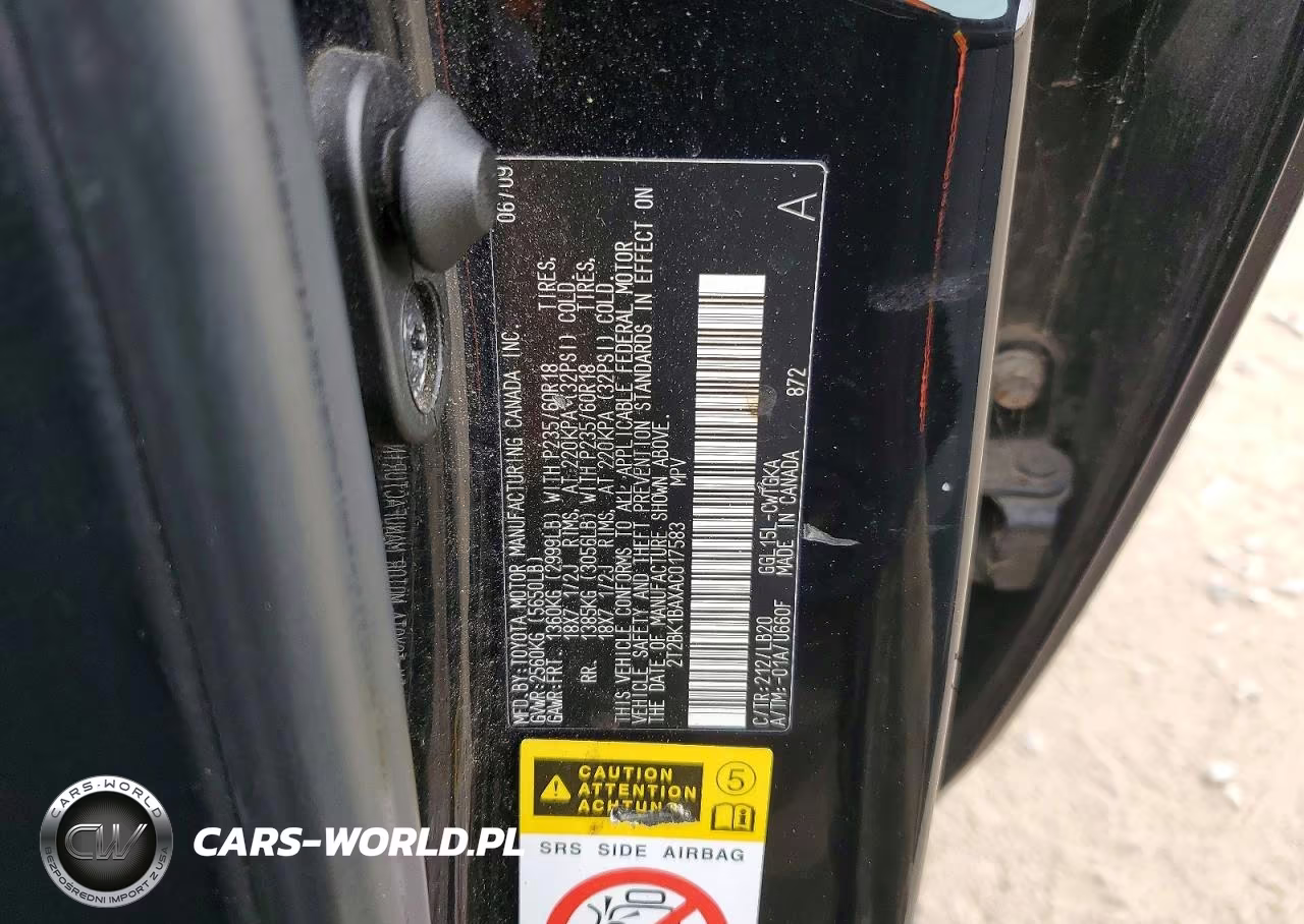 2010 Lexus Rx 350 Base VIN:2T2BK1BAXAC017583 - 13