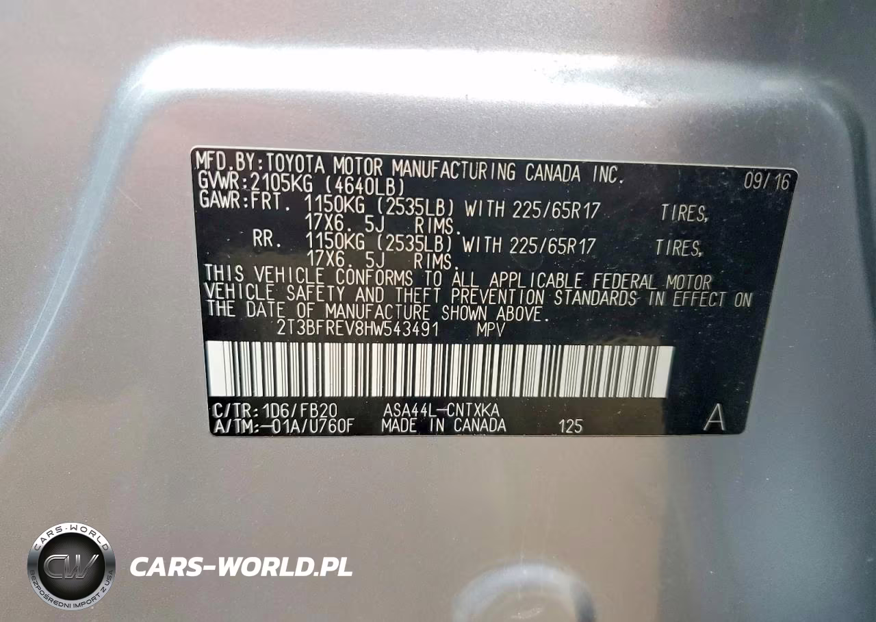2017 Toyota Rav4 Le VIN:2T3BFREV8HW543491 - 13