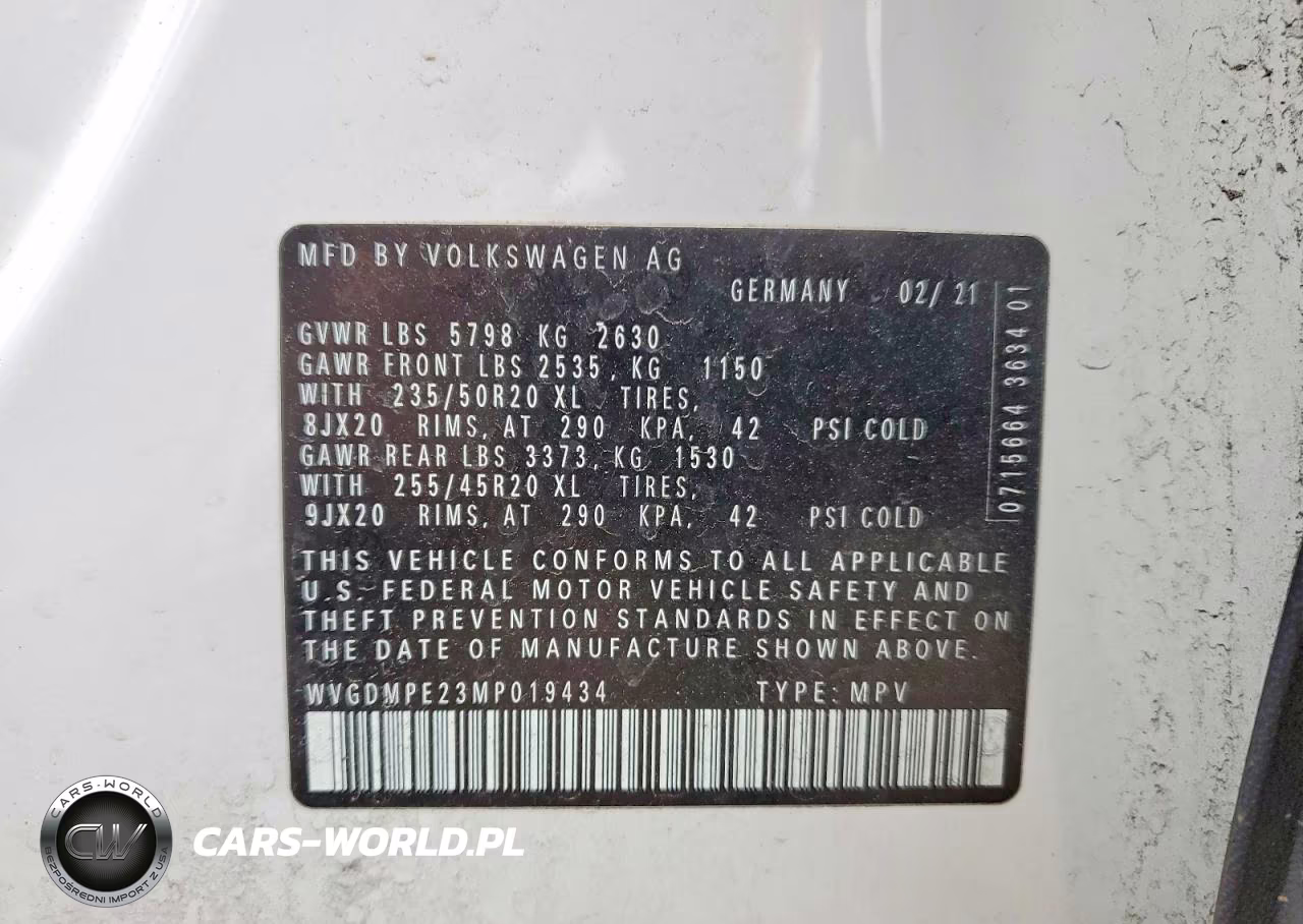 2021 Volkswagen Id.4 First Edition VIN:WVGDMPE23MP019434 - 13