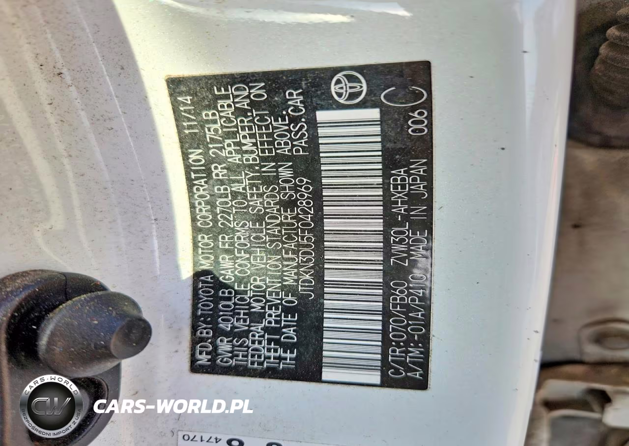 2015 Toyota Prius Two VIN:JTDKN3DU5F0428969 - 13