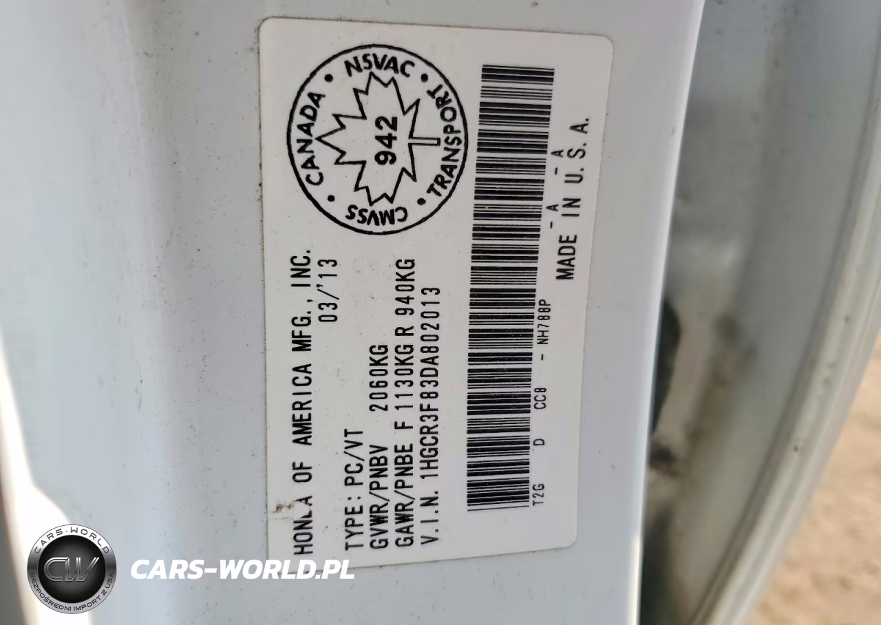 2013 Honda Accord Exl VIN:1HGCR3F83DA802013 - 12