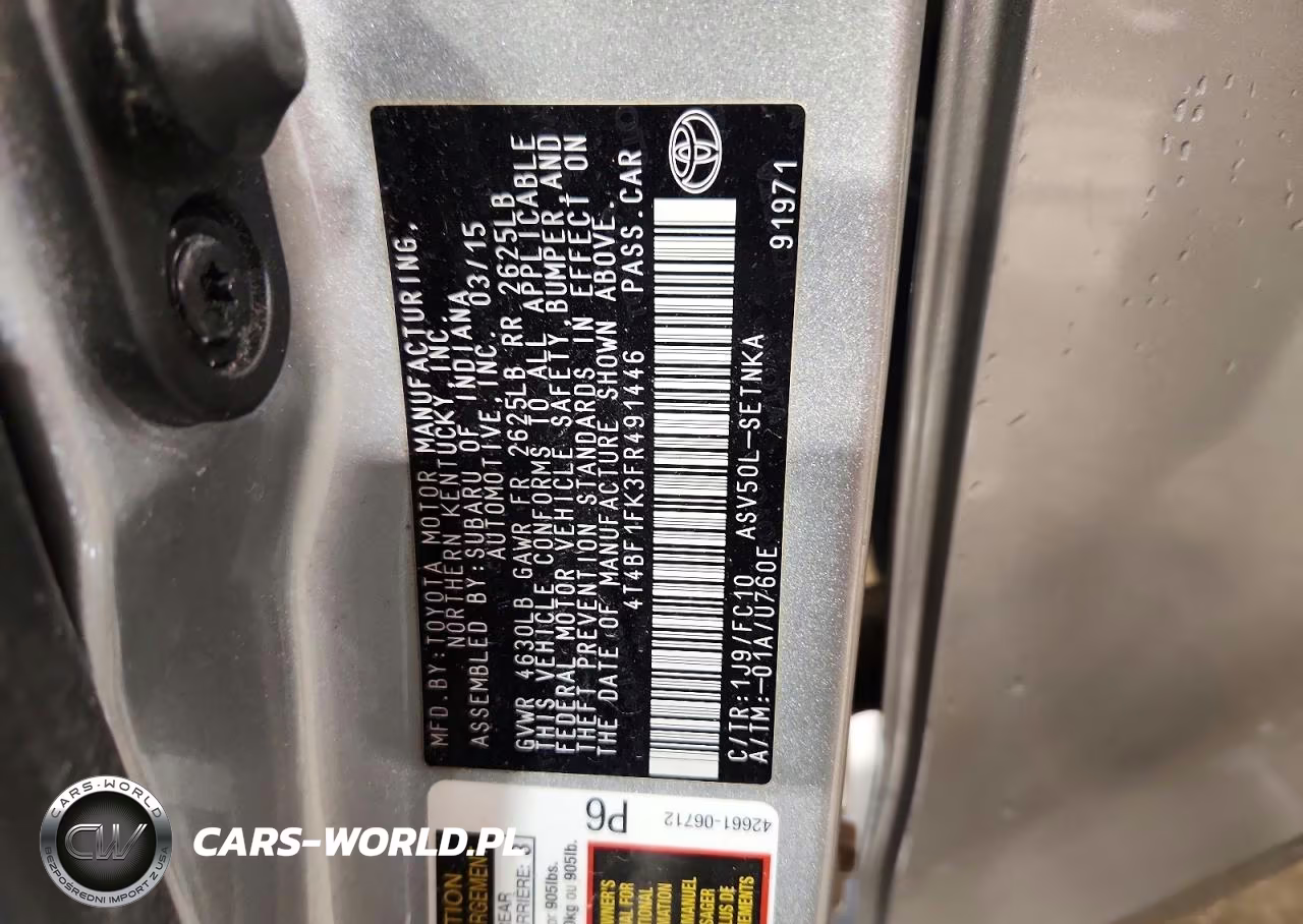 2015 Toyota Camry Le VIN:4T4BF1FK3FR491446 - 13