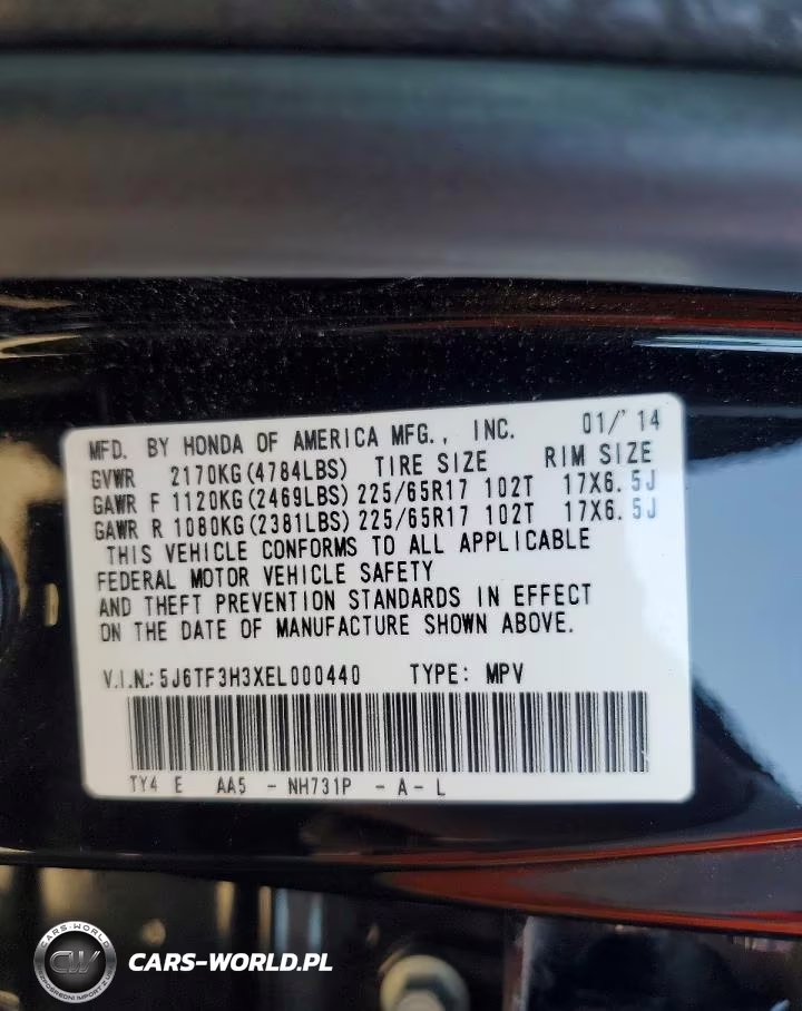 2014 Honda Crosstour Ex VIN:5J6TF3H3XEL000440 - 12