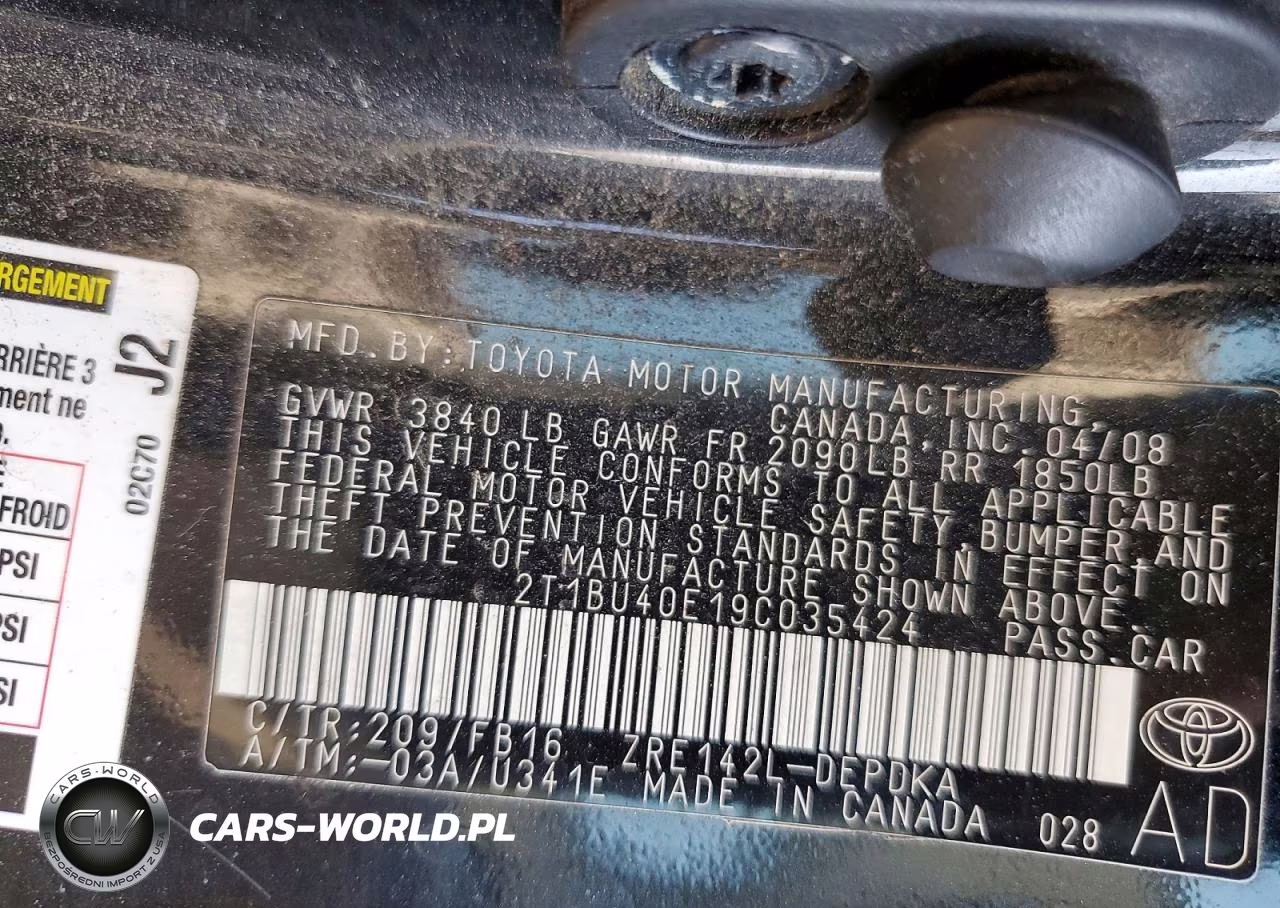 2009 Toyota Corolla Le VIN:2T1BU40E19C035424 - 12