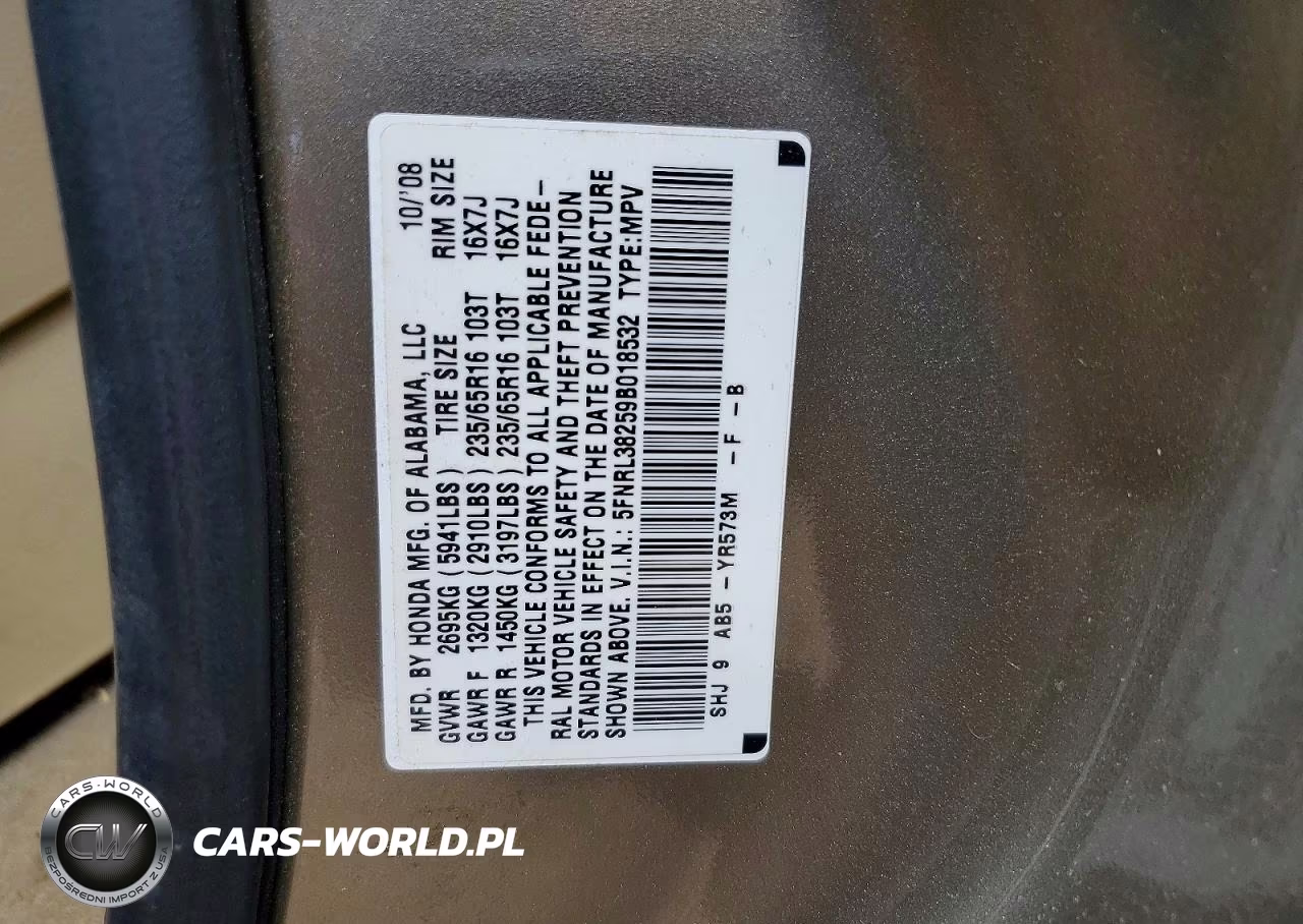2009 Honda Odyssey Lx VIN:5FNRL38259B018532 - 13