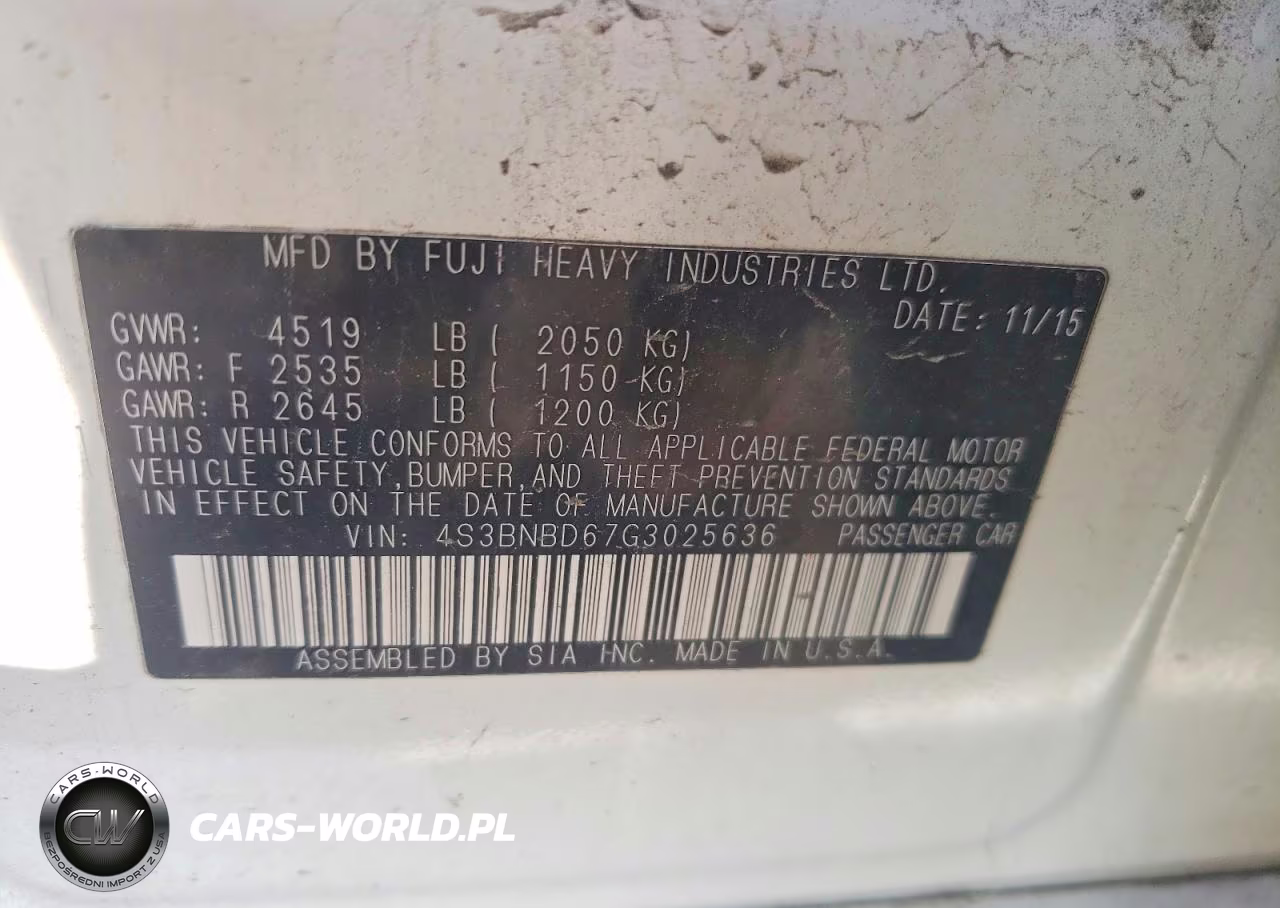 2016 Subaru Legacy 2.5I Premium VIN:4S3BNBD67G3025636 - 13