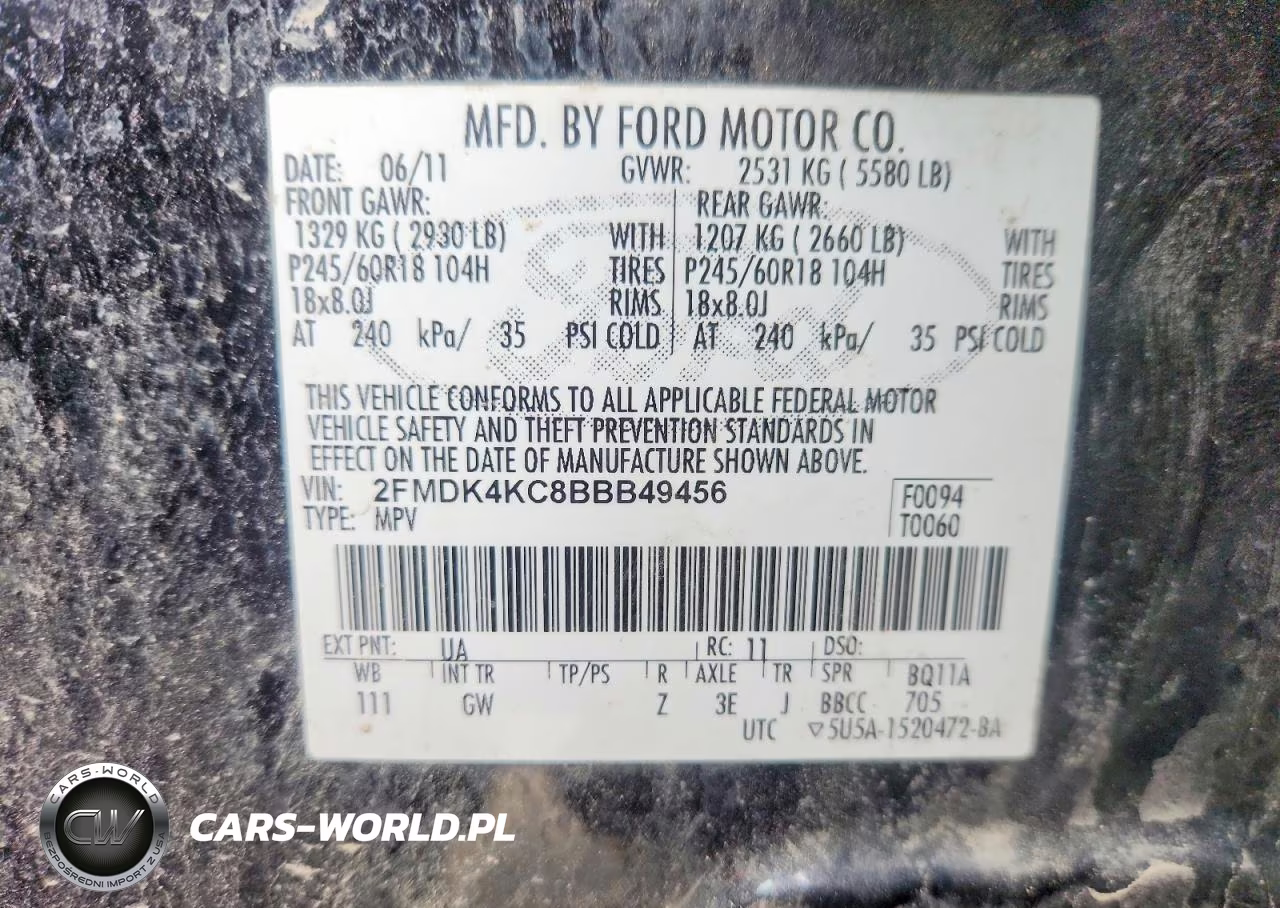 2011 Ford Edge VIN:2FMDK4KC8BBB49456 - 13