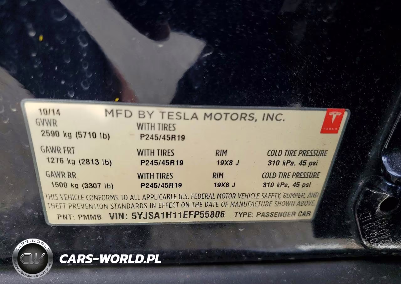 2014 Tesla Model S VIN:5YJSA1H11EFP55806 - 13