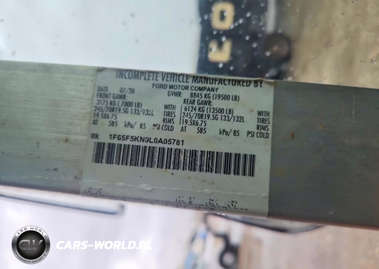 2020 Ford F59 Delivery Truck VIN:1F65F5KN9L0A05781 - 13