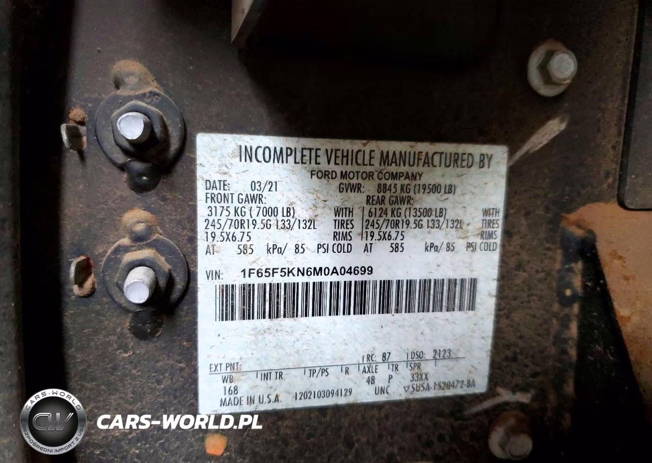 2021 Ford F59 Delivery Truck VIN:1F65F5KN6M0A04699 - 13