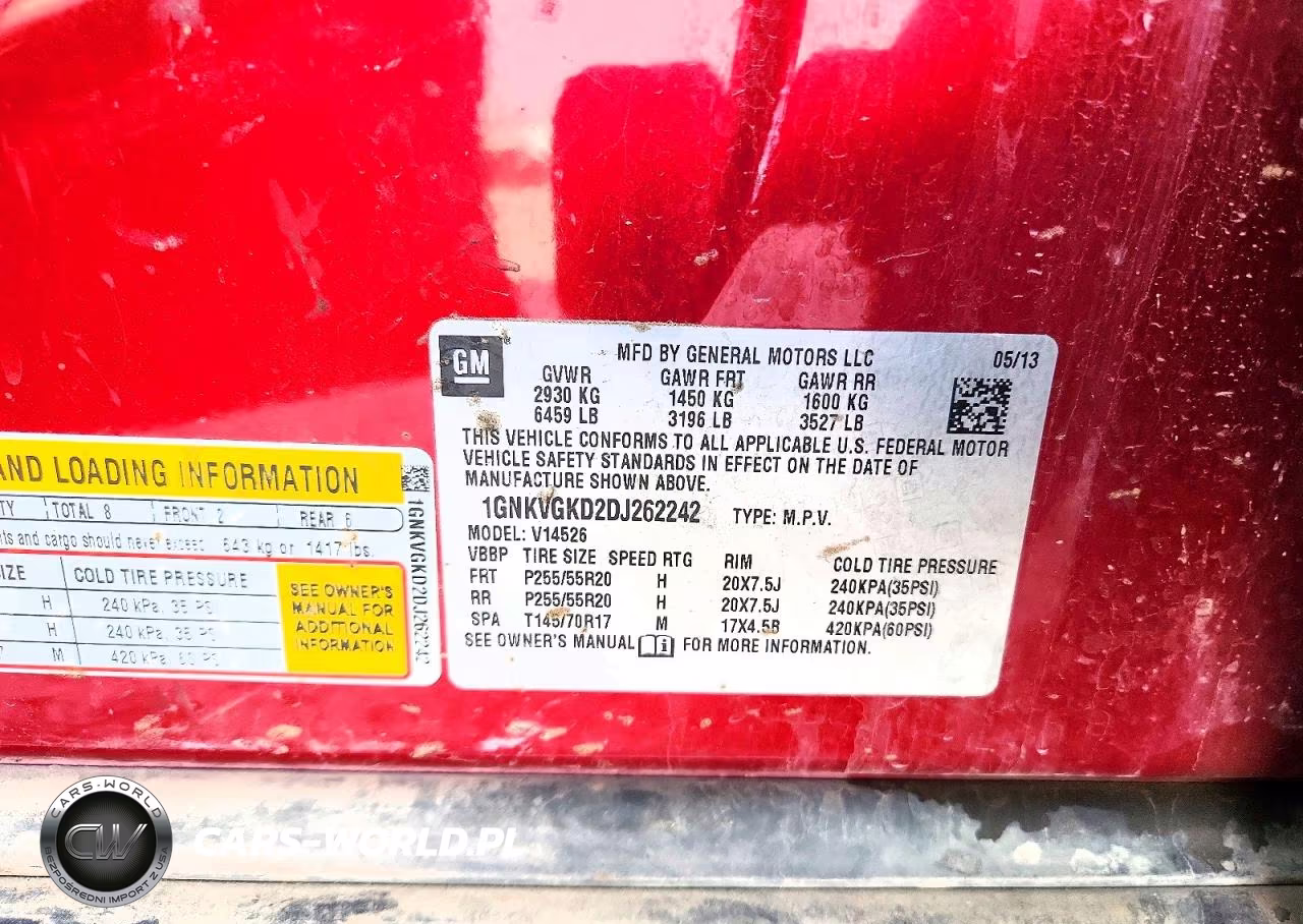 2013 Chevrolet Traverse Lt VIN:1GNKVGKD2DJ262242 - 12