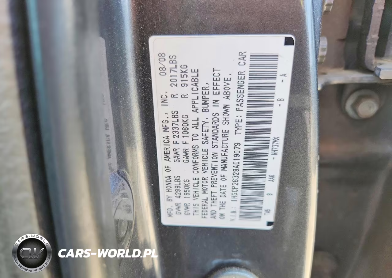 2009 Honda Accord Lx VIN:1HGCP26329A019079 - 12