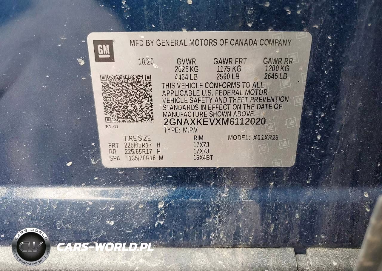 2021 Chevrolet Equinox Lt VIN:2GNAXKEVXM6112020 - 12
