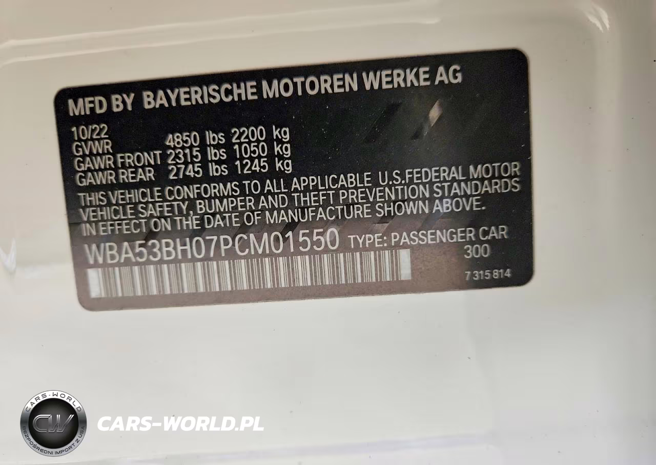 2023 BMW 530 I VIN:WBA53BH07PCM01550 - 12