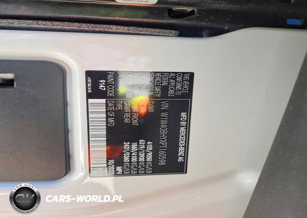 2023 Mercedes-Benz Sprinter 2500 VIN:W1W40BHYXPT160598 - 13