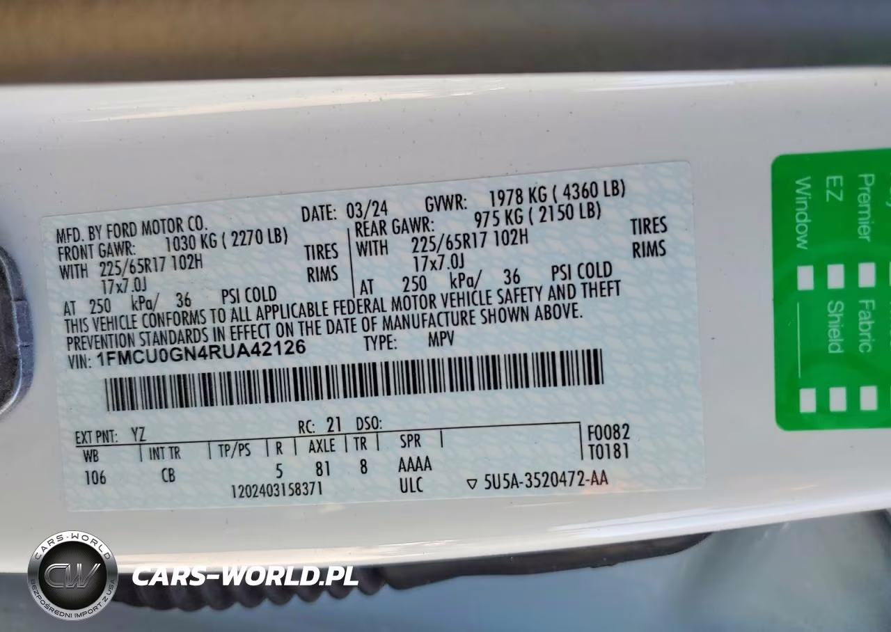 2024 Ford Escape Active VIN:1FMCU0GN4RUA42126 - 12