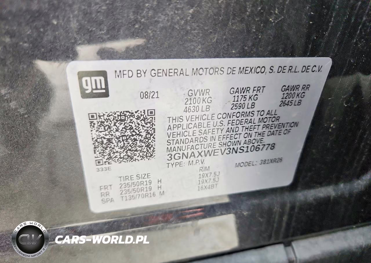 2022 Chevrolet Equinox Rs VIN:3GNAXWEV3NS106778 - 13