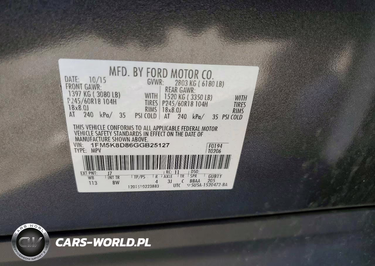 2016 Ford Explorer Xlt VIN:1FM5K8D86GGB25127 - 13