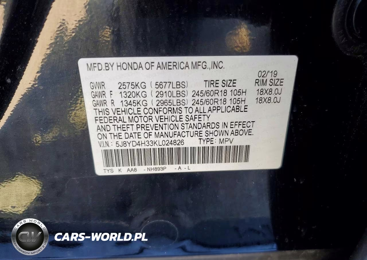 2019 Acura Mdx VIN:5J8YD4H33KL024826 - 14