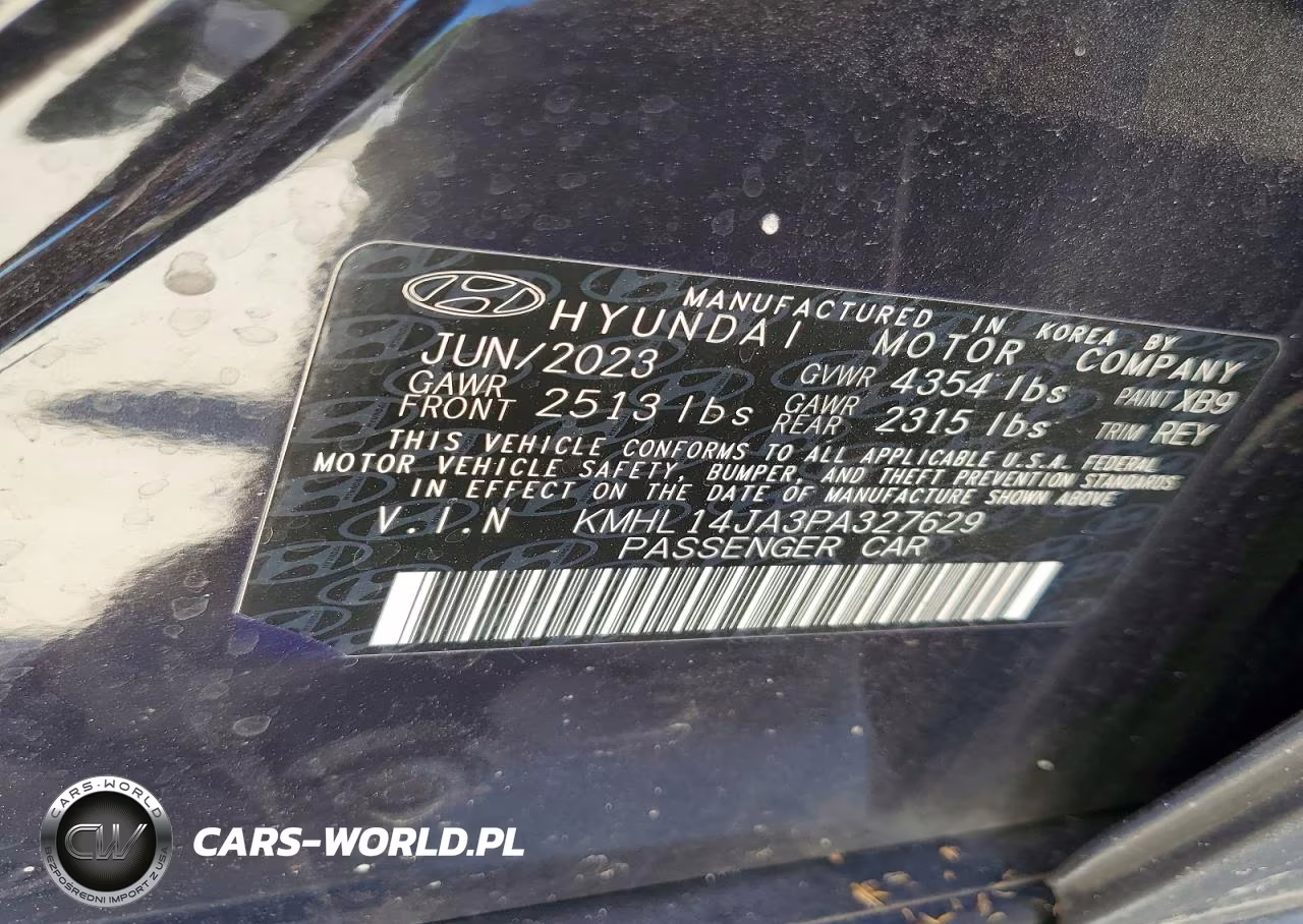 2023 Hyundai Sonata Sel VIN:KMHL14JA3PA327629 - 13