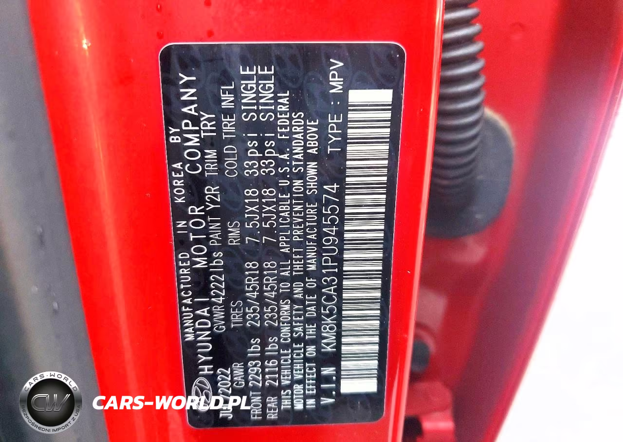 2023 Hyundai Kona VIN:KM8K5CA31PU945574 - 12