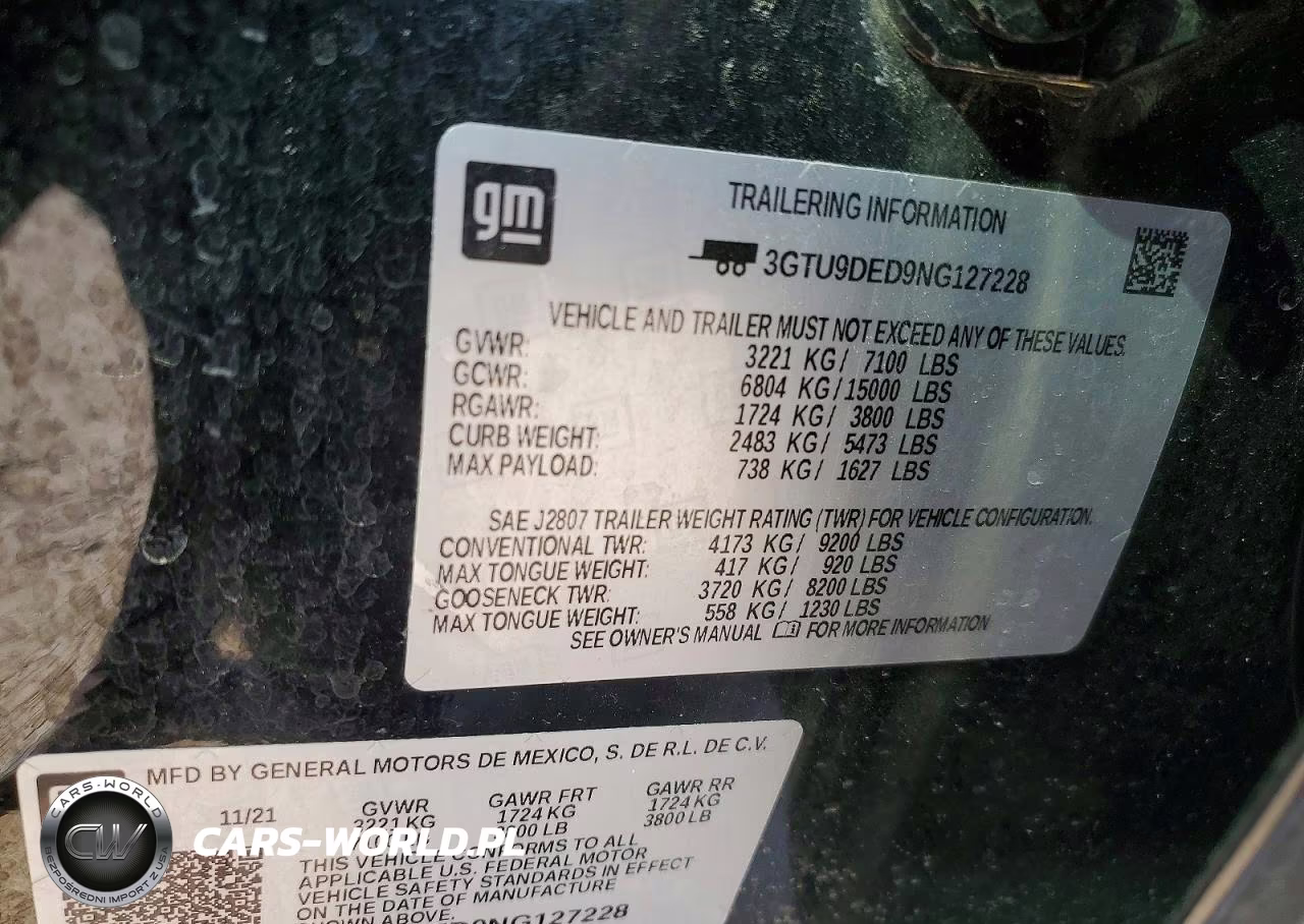2022 GMC Sierra Limited K1500 Slt VIN:3GTU9DED9NG127228 - 12