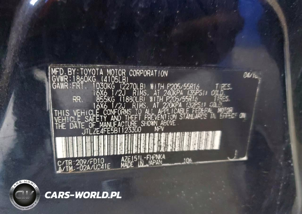 2011 Toyota Scion VIN:JTLZE4FE5B1123300 - 12