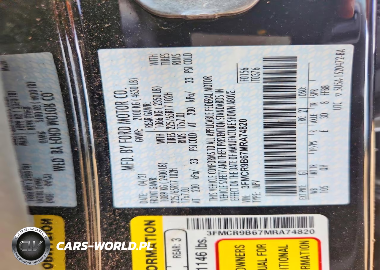 2021 Ford Bronco Sport Big Bend VIN:3FMCR9B67MRA74820 - 14