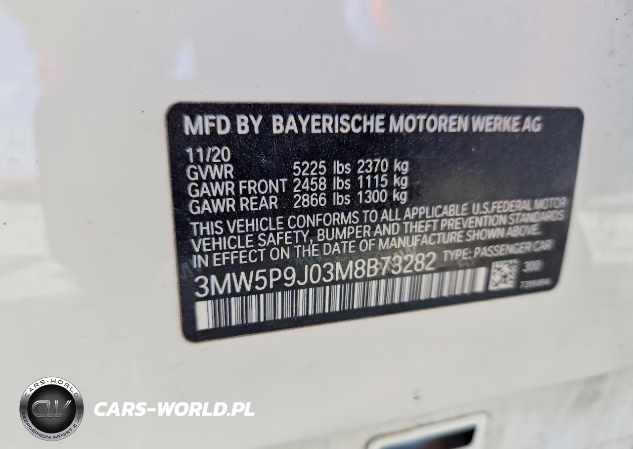 2021 BMW 330Xe VIN:3MW5P9J03M8B73282 - 13