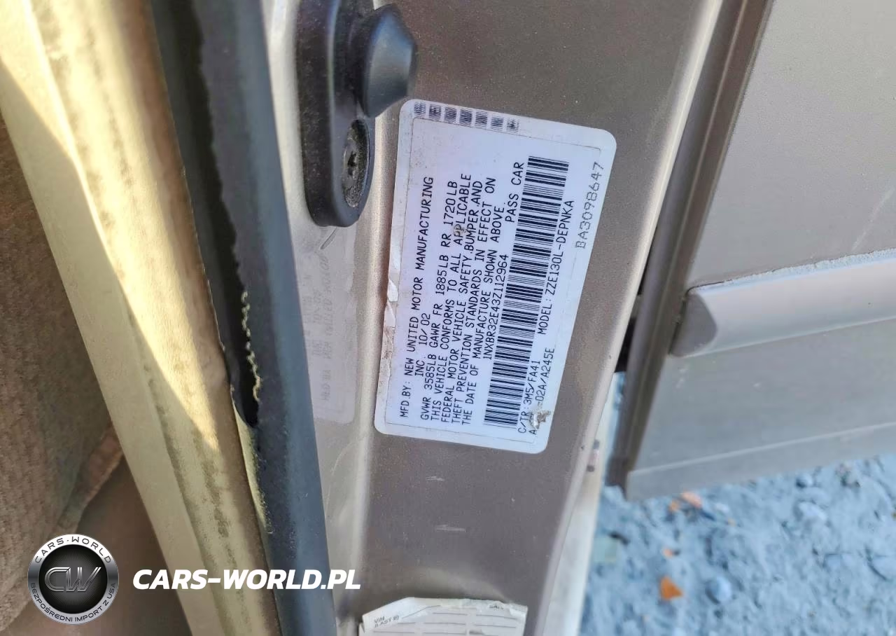 2003 Toyota Corolla Le VIN:1NXBR32E43Z112964 - 12