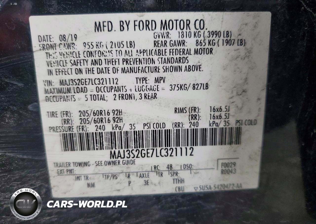 2020 Ford Ecosport Se VIN:MAJ3S2GE7LC321112 - 14