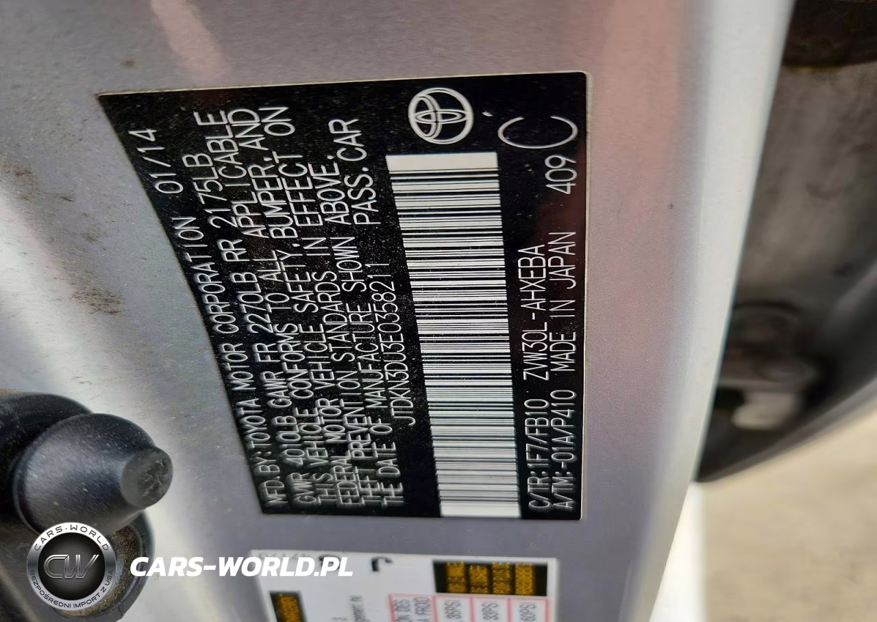 2014 Toyota Prius Two VIN:JTDKN3DU3E0358211 - 13