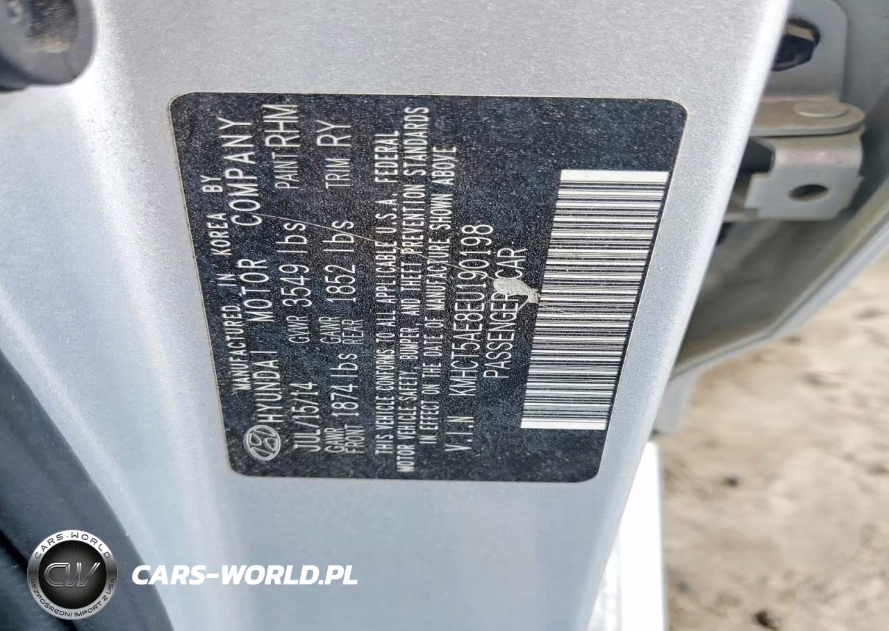 2014 Hyundai Accent Gs VIN:KMHCT5AE8EU190198 - 12