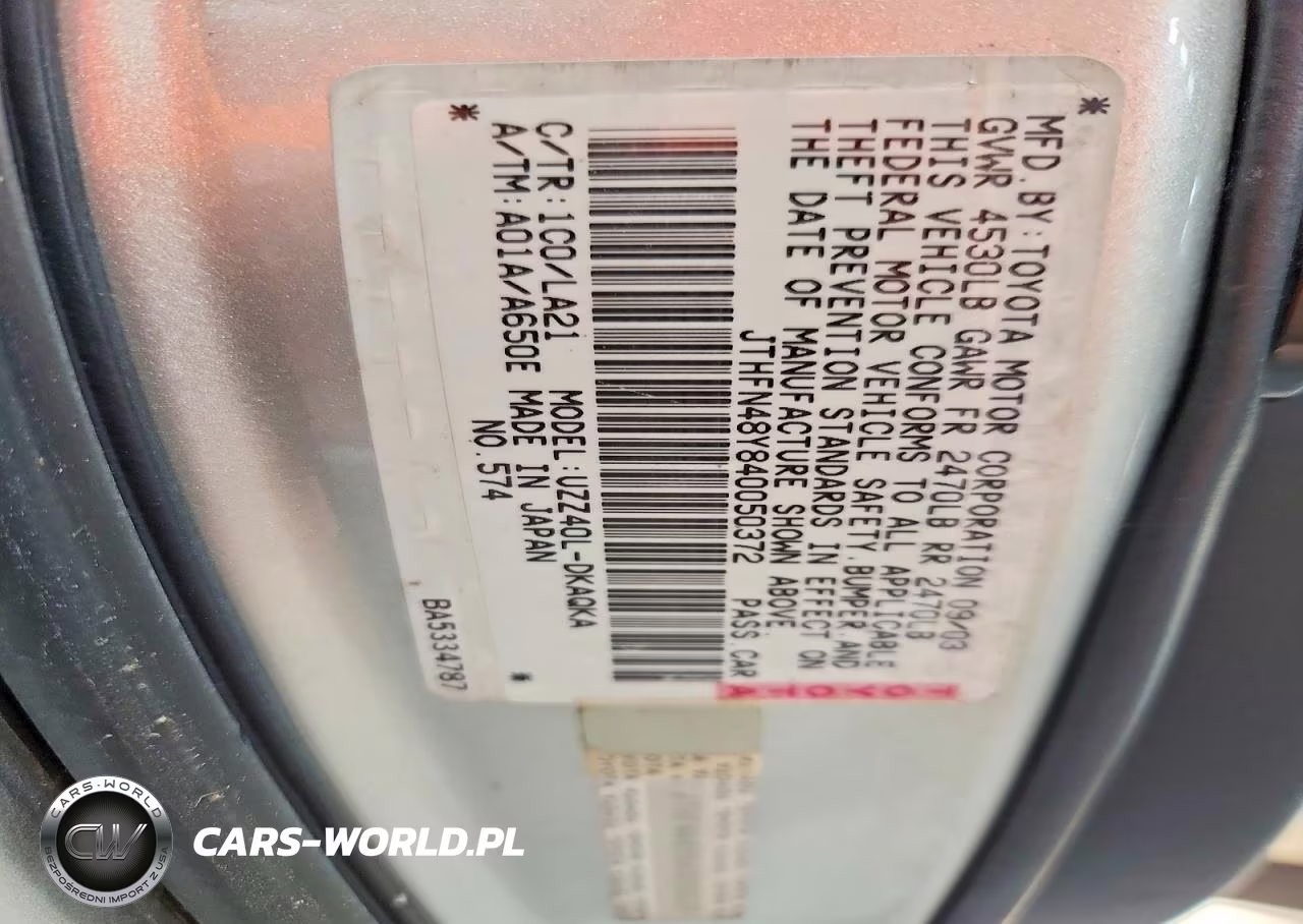 2004 Lexus Sc 430 Base VIN:JTHFN48Y840050372 - 12