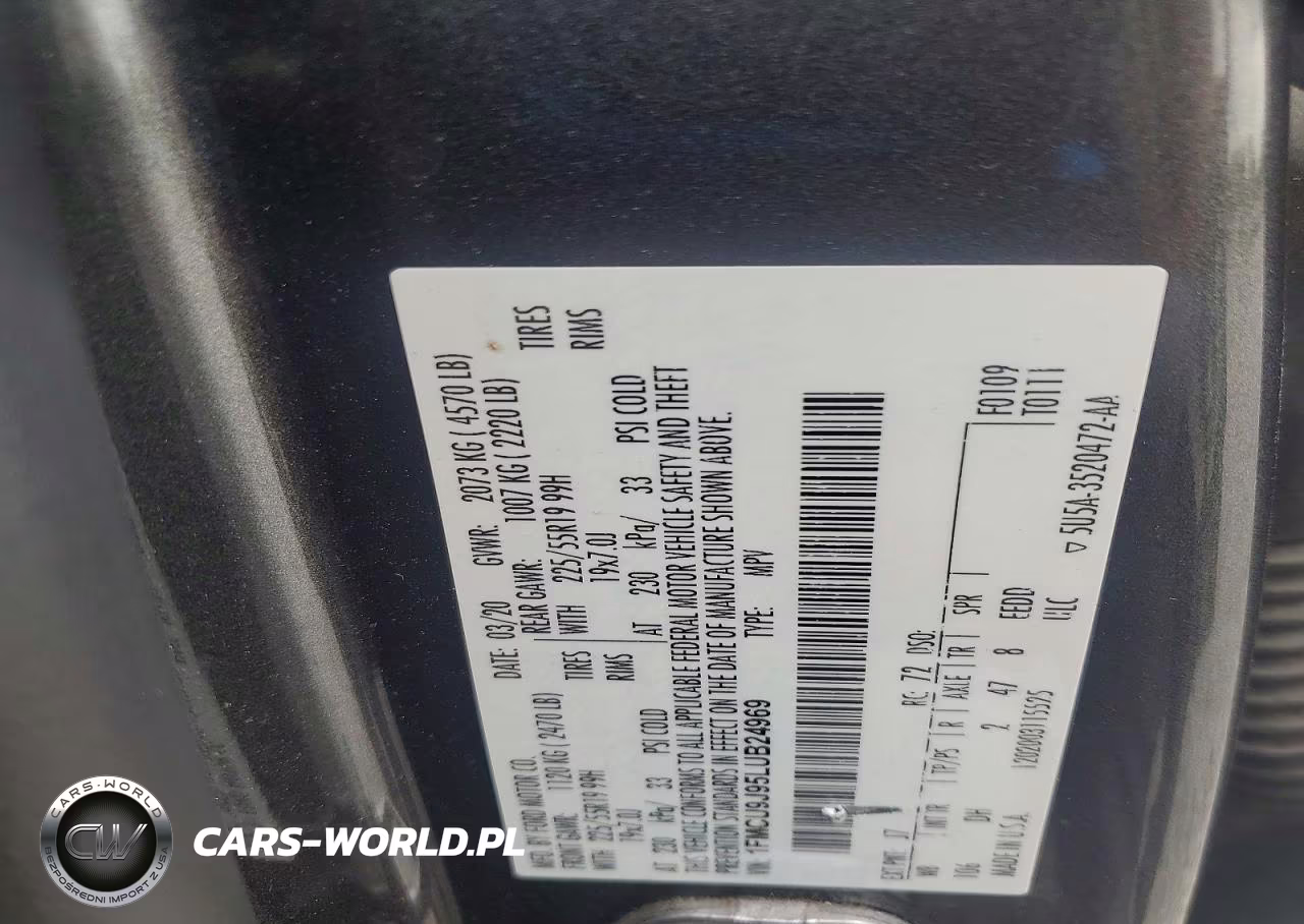 2020 Ford Escape Titanium VIN:1FMCU9J95LUB24969 - 13