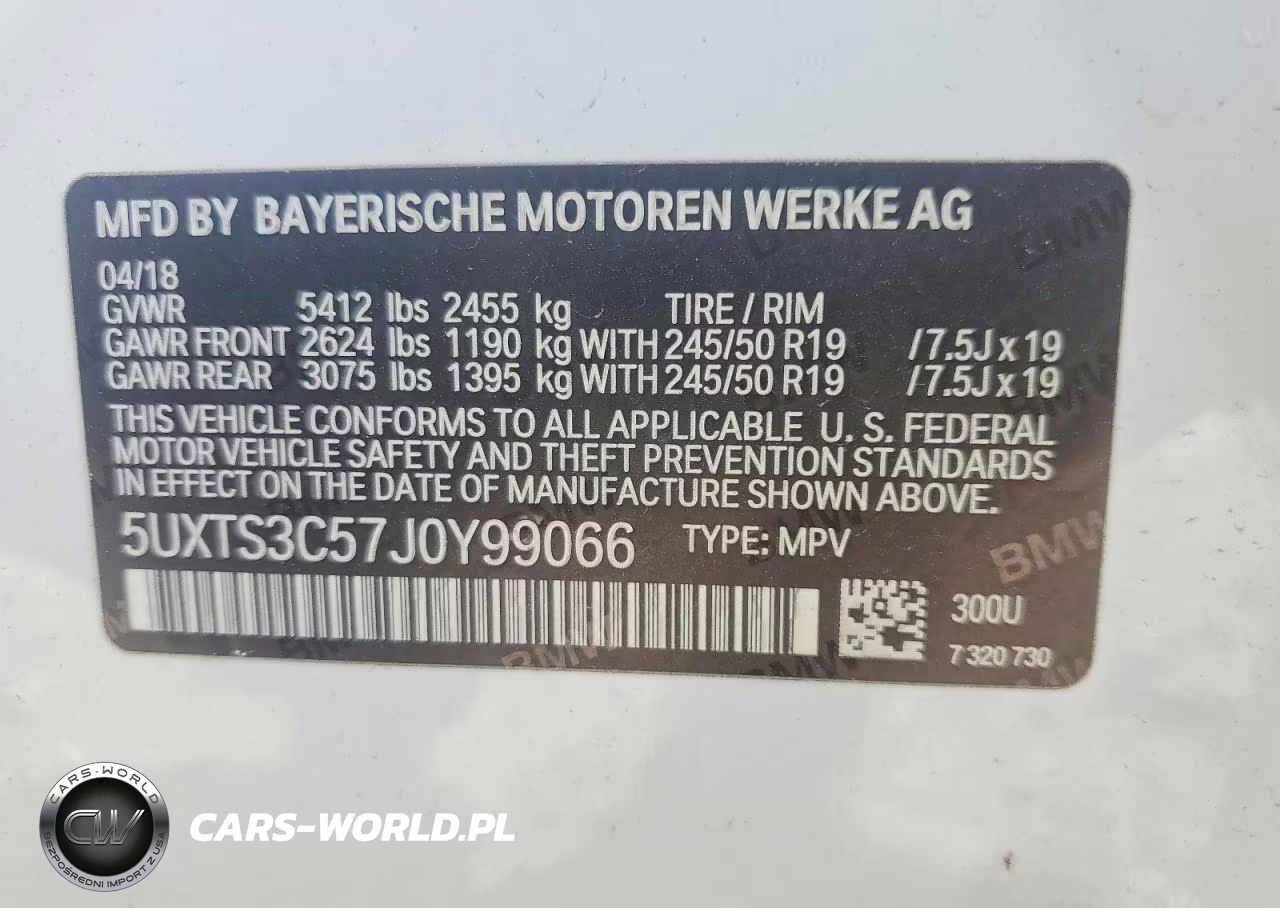 2018 BMW X3 xDrivem40I VIN:5UXTS3C57J0Y99066 - 13