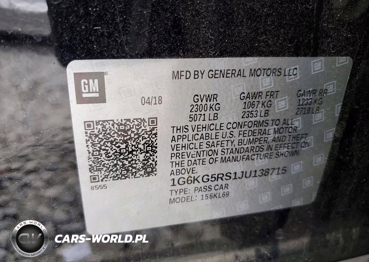 2018 Cadillac Ct6 Premium Luxury Csav VIN:1G6KG5RS1JU138715 - 12