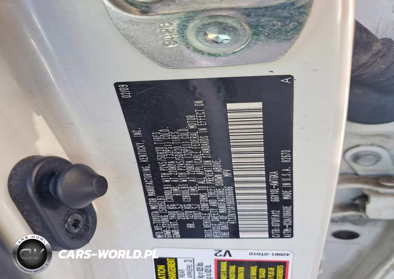 2009 Toyota Venza Fwd V6 VIN:4T3ZK11A19U006686 - 12
