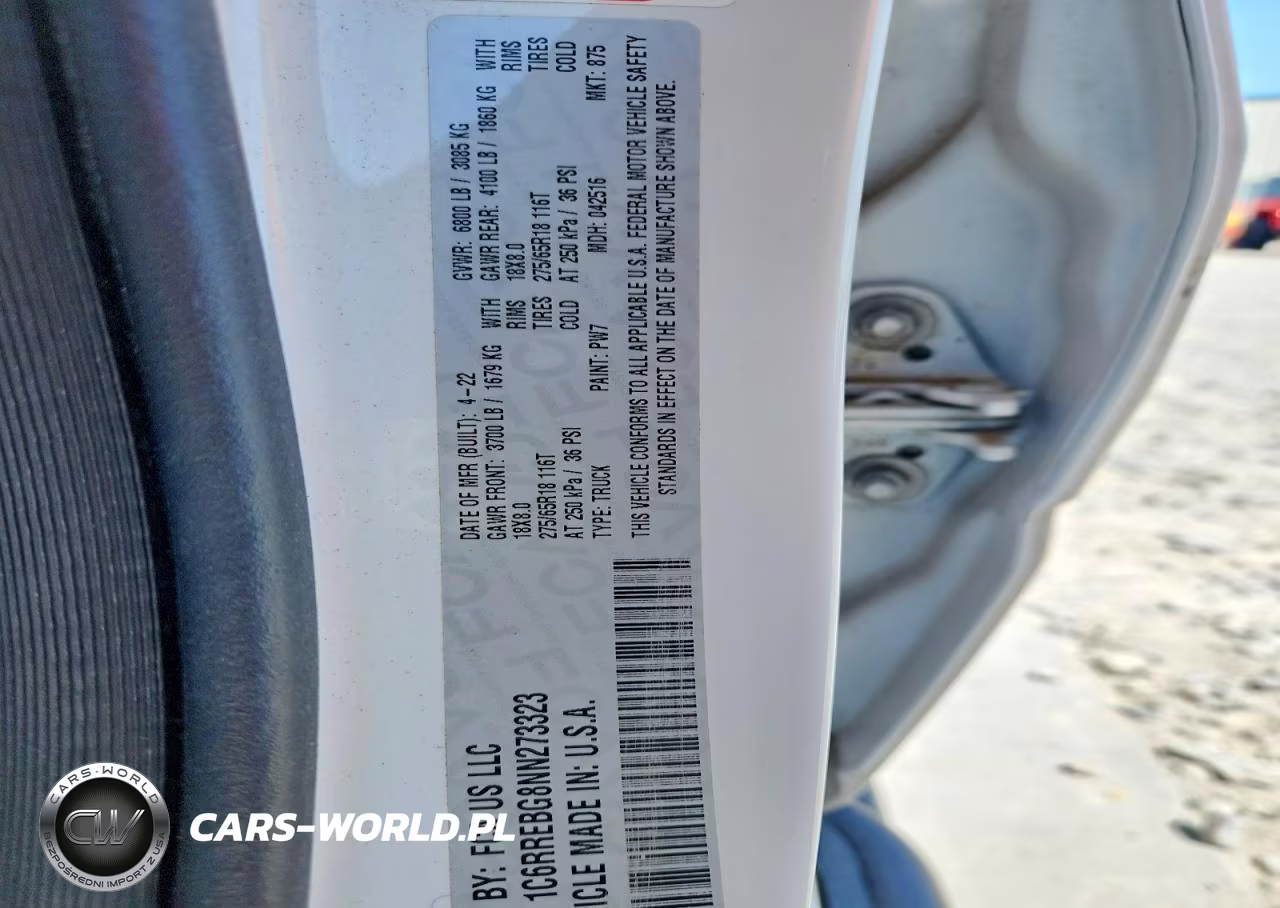 2022 Ram 1500 Big Horn VIN:1C6RREBG8NN273323 - 12
