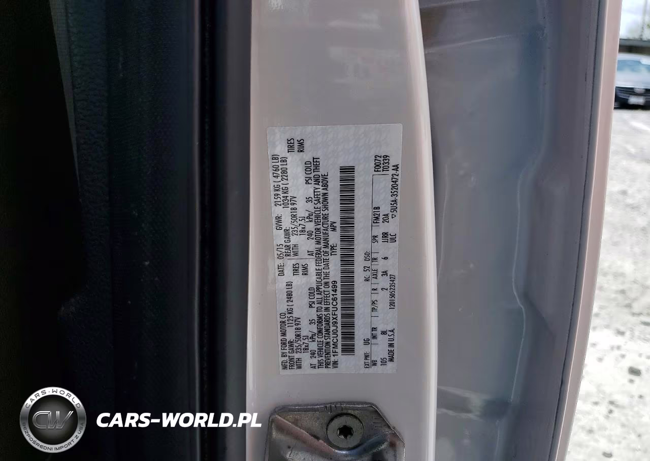 2015 Ford Escape Titanium VIN:1FMCU0J9XFUC61499 - 12