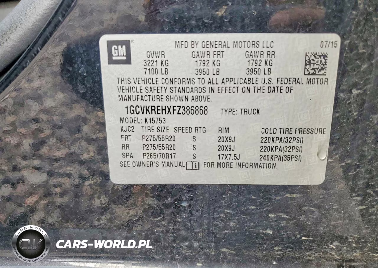 2015 Chevrolet Silverado K1500 Lt VIN:1GCVKREHXFZ386868 - 12