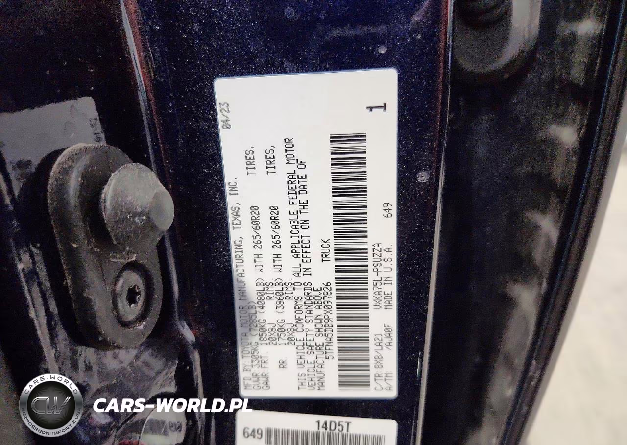 2023 Toyota Tundra Platinum VIN:5TFNA5DB9PX097826 - 12