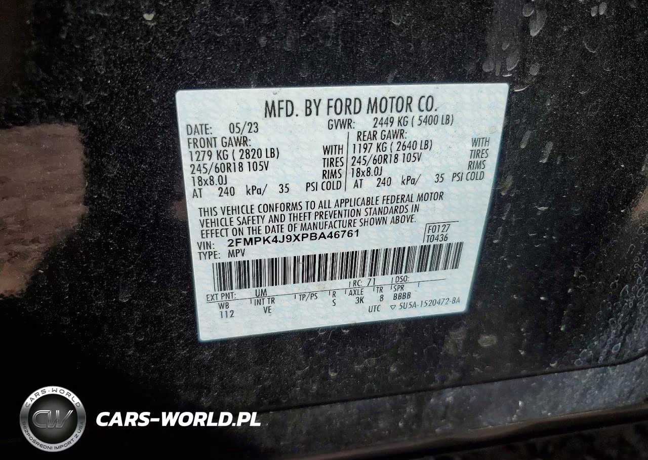2023 Ford Edge Sel VIN:2FMPK4J9XPBA46761 - 12
