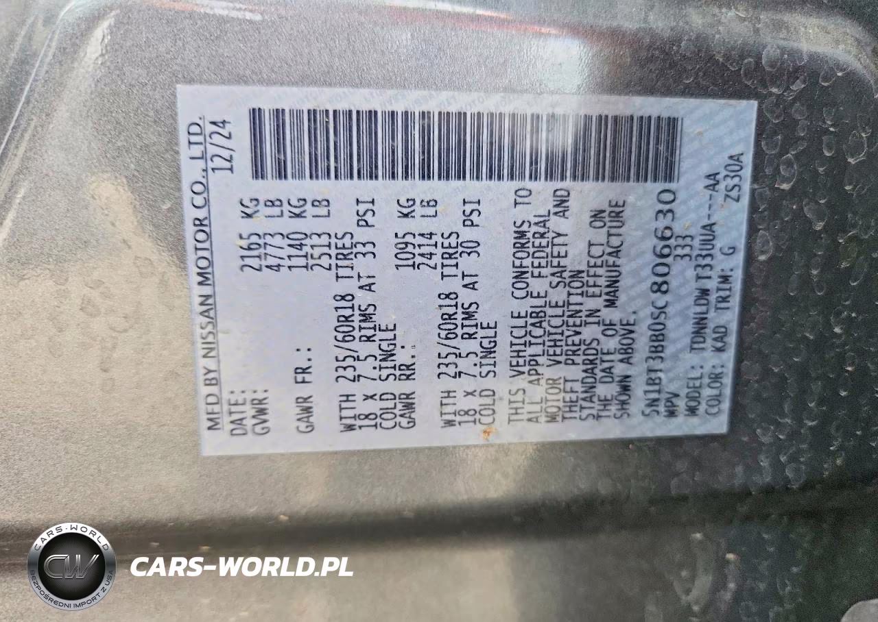2025 Nissan Rogue Sv VIN:5N1BT3BB0SC806630 - 13