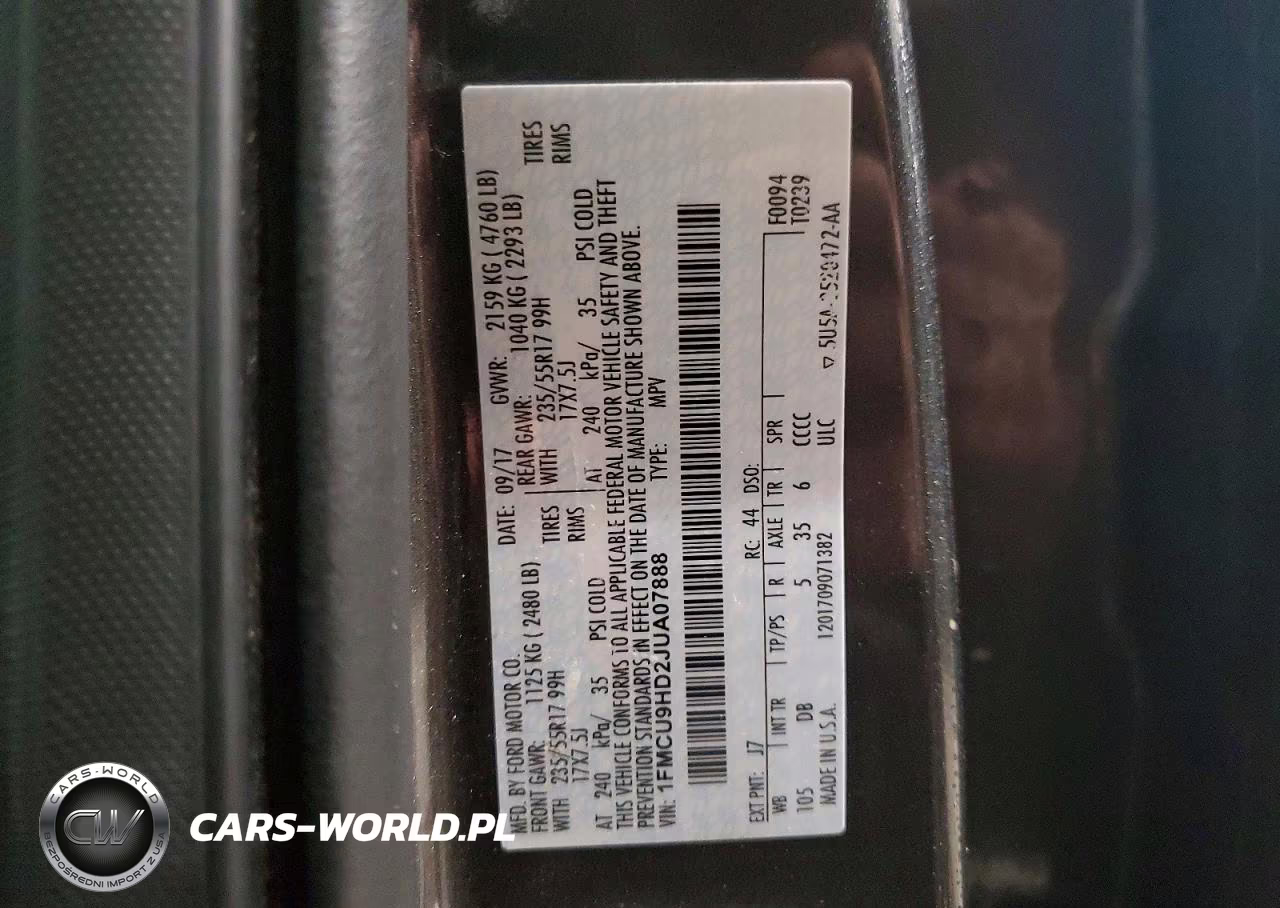 2018 Ford Escape Sel VIN:1FMCU9HD2JUA07888 - 13