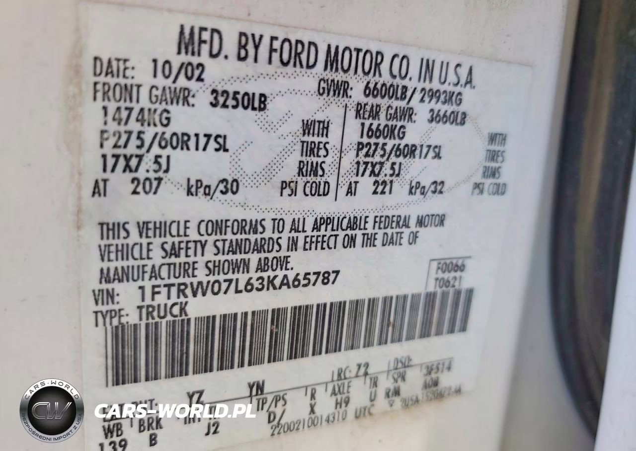 2003 Ford F150 Supercrew VIN:1FTRW07L63KA65787 - 13