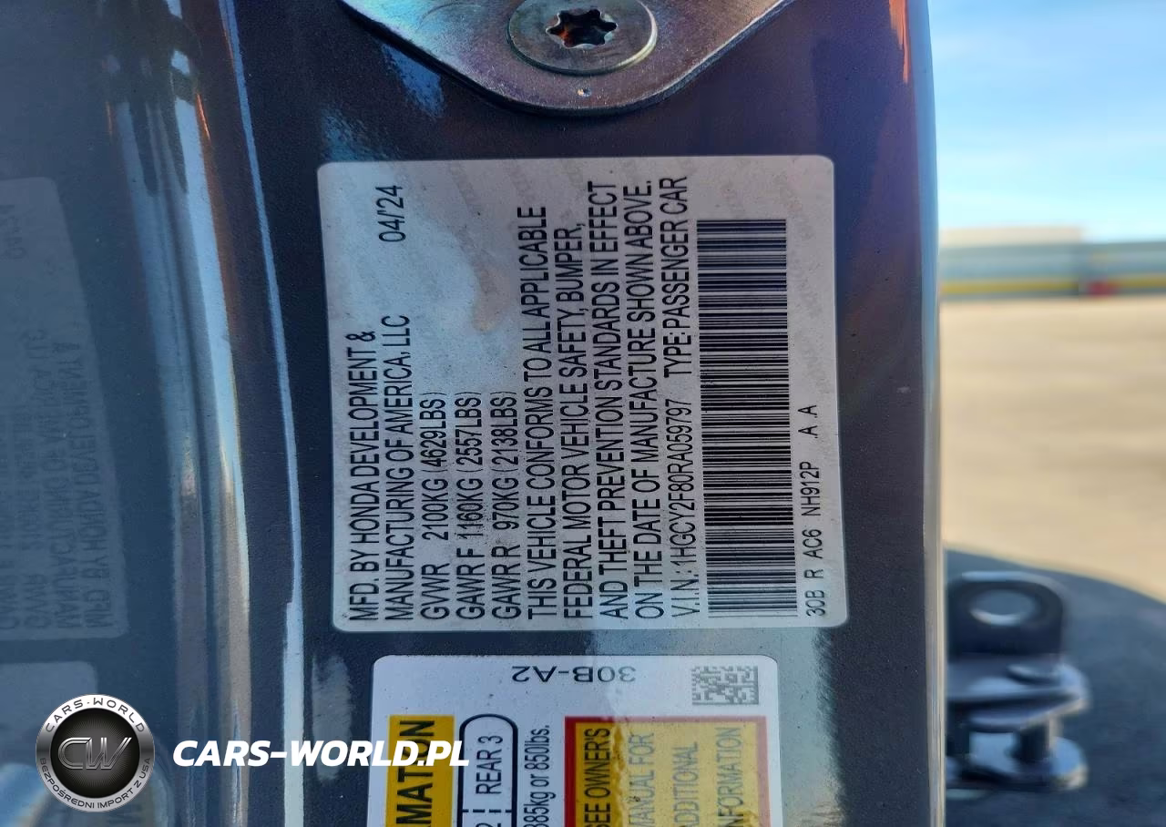 2024 Honda Accord Touring Hybrid VIN:1HGCY2F80RA059797 - 12